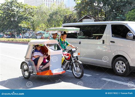 Tricycle in Philippines editorial photography. Image of metro - 83317832