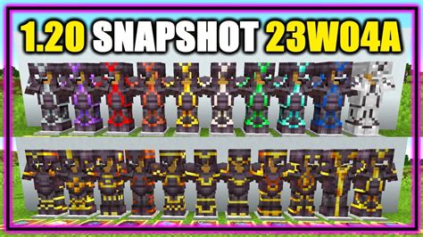 New Custom Armour and Smithing Table Changes! | Minecraft 1.20 Snapshot ...