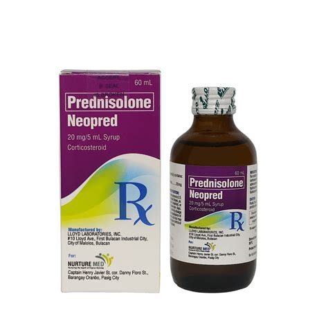 NEOPRED Prednisolone Sodium Phosphate 20mg / 5mL Syrup 60mL price in the Philippines | MedsGo ...