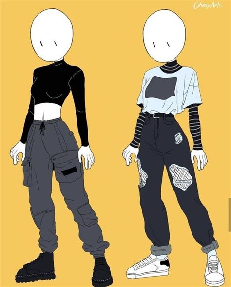 Cute Outfits: E girl/ Grunge Edition | Drawing clothes, Character design, Fashion design drawings