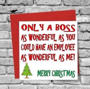 WONDERFUL BOSS MERRY CHRISTMAS GREETINGS CARD LOVE FUNNY RUDE HUMOUR ...