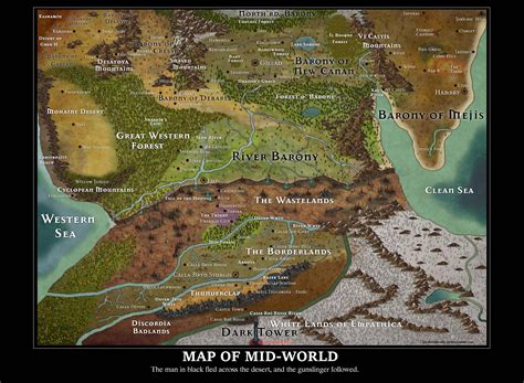 Dark Tower - Full Map of Mid-World : r/stephenking