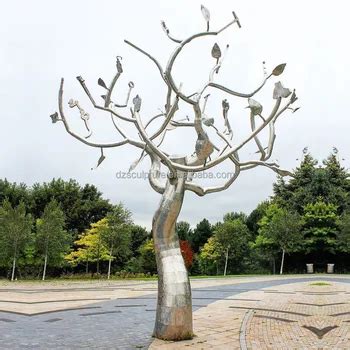 Large Stainless Steel Tree Sculpture For Outdoor Garden Art Decor - Buy ...