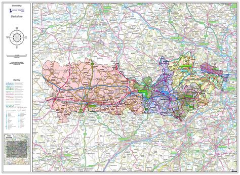 Berkshire County Boundary Map - Digital Download – ukmaps.co.uk