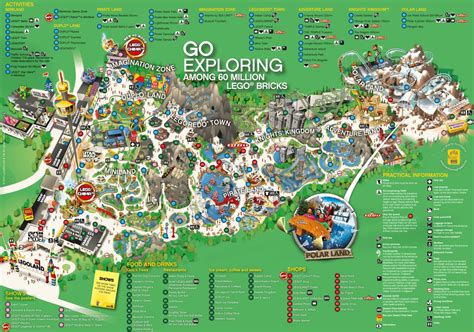 Legoland map | Legoland, Legoland denmark, Theme park map