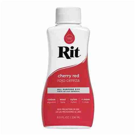 RIT LIQUID DYE - Cherry Red - 236ml bottle - Western Sewing Machines ...