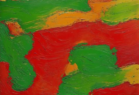 Premium AI Image | Closeup of abstract rough colorful green red complementary colors art ...