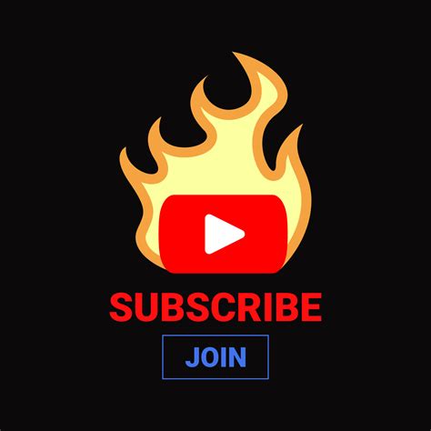 Youtube and fire logo design. Subscribe, join, flat 12186162 Vector Art ...