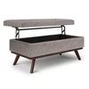 Large Ethan Lift Top Coffee Table Storage Ottoman Distressed Gray - Wyndenhall : Target