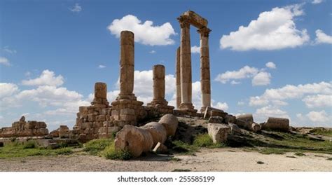 Temple Hercules Roman Corinthian Columns Citadel Stock Photo (Edit Now ...