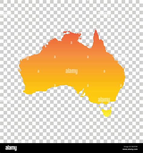 Australia map. Colorful orange vector illustration Stock Vector Image ...