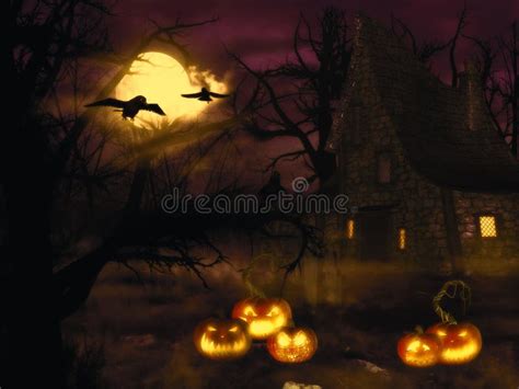 Halloween witch house stock illustration. Illustration of black - 34315594