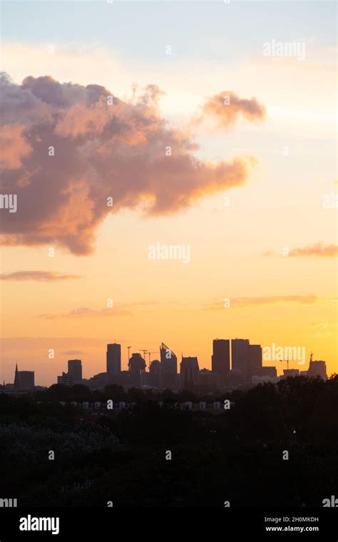 The Hague skyline at sunrise Stock Photo - Alamy