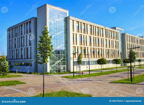 The Jagiellonian University. Modern Campus Buildings. Editorial Stock Photo - Image of blue ...