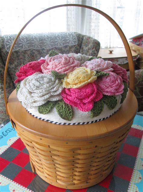 cute stuff inside: CROCHET FLOWER BASKET