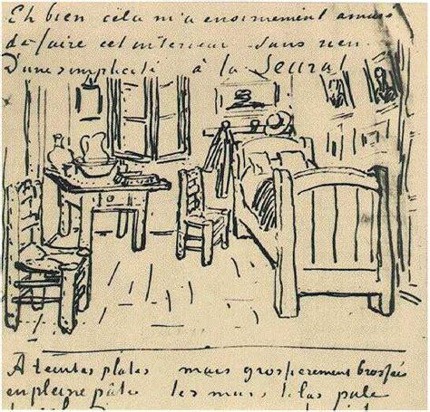 Vincents Bedroom by Vincent van Gogh - 2075 - Letter Sketches