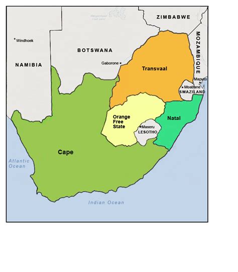 South Africa Apartheid Map