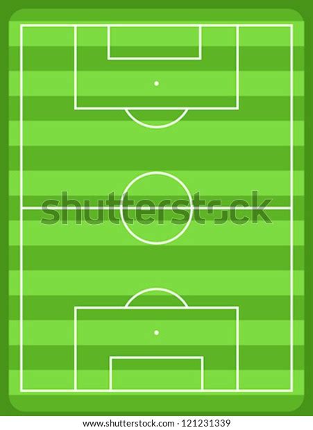 Football Field Diagram White Lines Green Stock Vector (Royalty Free ...