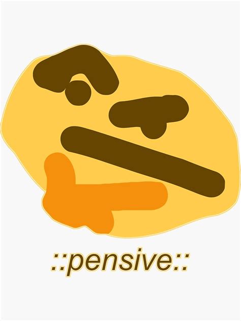 "::Pensive:: Emoji" Sticker by sirknightpigeon | Redbubble