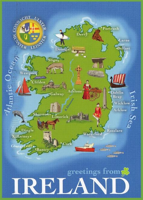 Ireland map, Ireland tourist, Tourist map