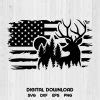 Deer Forest USA Flag SVG, Deer Forest SVG, Forest SVG, USA Flag SVG ...