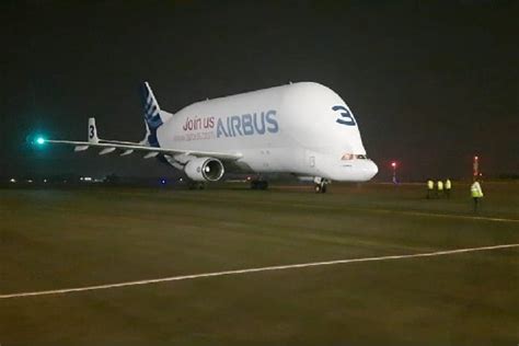 Airbus Beluga: Airbus Beluga lands at Hyderabad airport