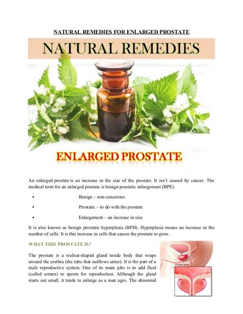 Natural remedies for enlarged prostate