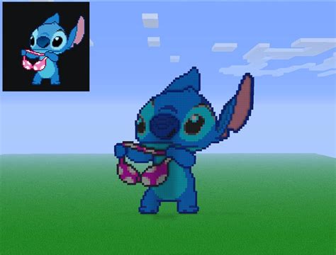 Pixel Stitch holding a bra - In Minecraft by Michel-89angelus on DeviantArt