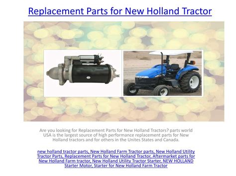 PPT - Replacement Parts for New Holland Tractors PowerPoint Presentation - ID:7917386