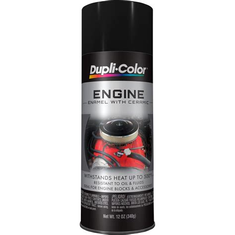 Dupli-Color Engine Enamel Aerosol Paint, Satin Black - 340g ...