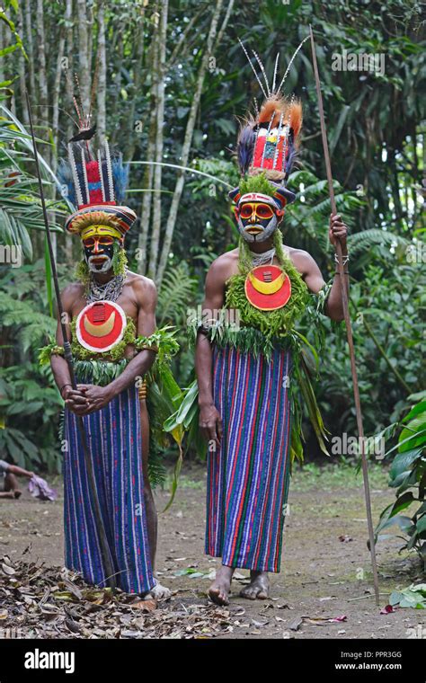 Papua new Guinea people dressed in traditional ceremonial clothes Stock ...