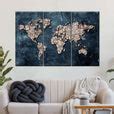 Ground World Map Wall Art | Digital Art