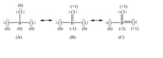 Draw the Lewis structure and determine the resonance exhibit for BCl_3? | Homework.Study.com