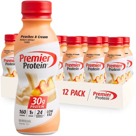 Premier Protein Shake, Peaches & Cream, 30g Protein, 11.5 Fl Oz, 12 ct - Walmart.com