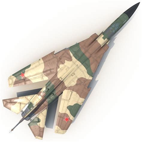 3d model fighter aircraft mig-23 rigged