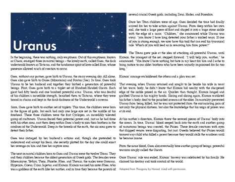 uranus | Mythological Characters | Greek Gods