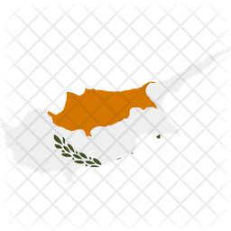 Cyprus flag map Icon - Download in Flat Style