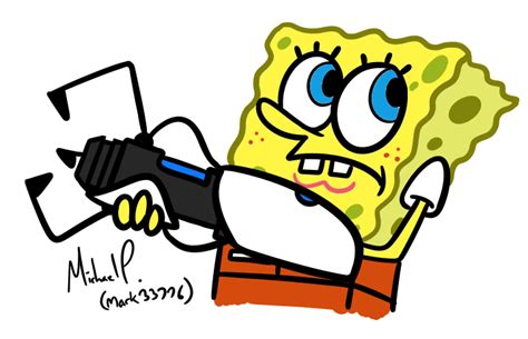 SpongeBob with a Portal Gun by mark33776 on DeviantArt