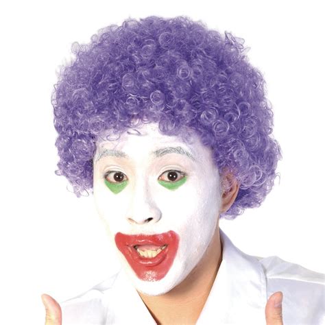 Aicker Purple: Funny Curly Afro Wig World Cup Football Fan Cosplay Wig ...