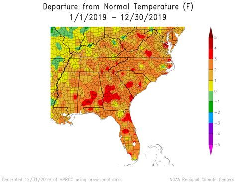 A first look at the yearly statistics for 2019 for the Southeast US ...