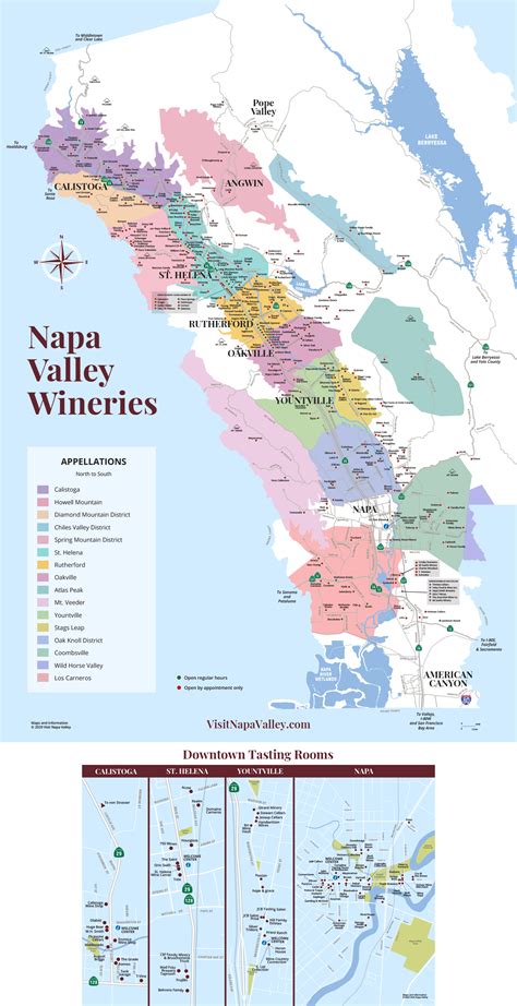 Napa Valley Winery Map - Plan Your Wine Tasting Vacation