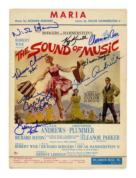 Lot Detail - ''The Sound of Music'' Cast Signed Sheet Music -- Signed ...