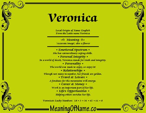 Veronica - Meaning of Name