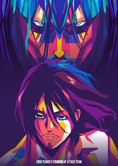 'Eren and Founding Titan' Poster by Aliigal Artwork | Displate Manga Art, Anime Art, Artwork ...