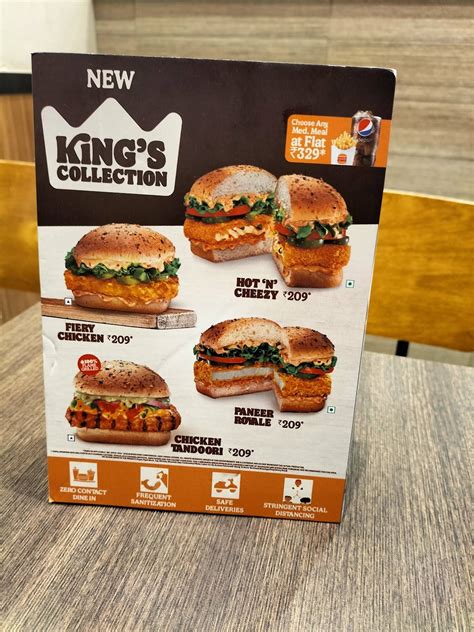 Menu at Burger King, Kolkata, GF