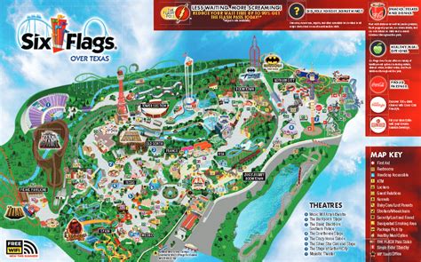 A Journey Through Time: Exploring The Map Of Six Flags Over Texas - Map ...