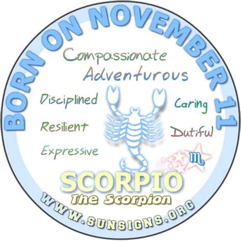 November 11 Zodiac Horoscope Birthday Personality - SunSigns.Org