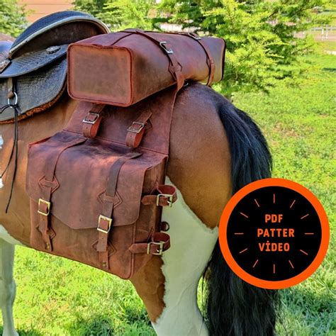 Saddle Bag Pattern, Leather Saddle Bag Pattern, Horse Bag Pattern, Saddle Bagtemplate, Leather ...