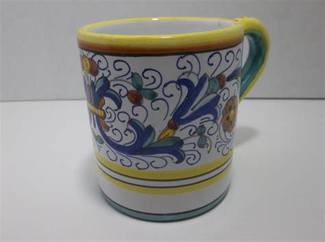Deruta Italian Pottery Coffee Cup Mug SIGNED #Deruta #Cup | Italian pottery, Pottery art, Pottery