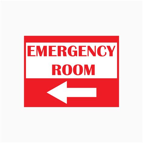 EMERGENCY ROOM SIGN (LEFT & RIGHT POINT) – Get signs